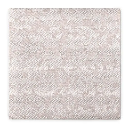 Sovie HOME Airlaid Serviette MIKA in Hellbraun, 40 x 40 cm in 1/4 Falz, 12 Stück, Ton-in-Ton Ornamentdesign Servietten in Stoffoptik für stilvolle Tischdeko und Events