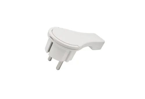 ARLI Zahlenkabelschloss Schutzkontakt Winkelstecker extraflach mit Bügel (1-tlg), Kunststoff Slim Knickschutz 250V 16A CEE 7/7 Winkel Flackstecker