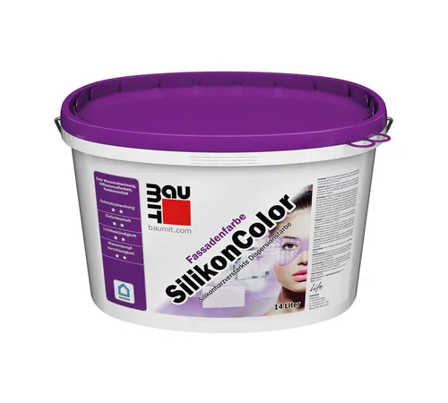 Baumit SilikonColor Fassadenfarbe silikonverstärkt weiß 14 L - Lacke für Außenanwendungen, silikonverstärkt für optimale Wetterbeständigkeit und hervorragenden Schutz der Fassade.