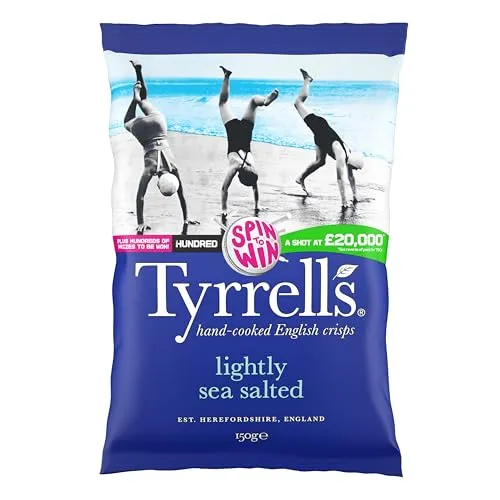 Tyrrells Slow-Cooked Crisps Lightly Sea Salted 150 g