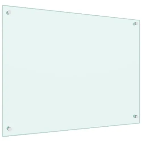 vidaXL Küchenrückwand Spritzschutz aus Hartglas 80x60cm in weiß von vidaXL