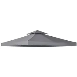 Outsunny Ersatzdach für Pavillon - 300x300x18cm - Dunkelgrau - Zubehör für Pavillons, langlebiges Ersatzdach für optimalen Schutz gegen Witterung, passend für 9m² Pavillons. Lieferung ohne Gestänge!