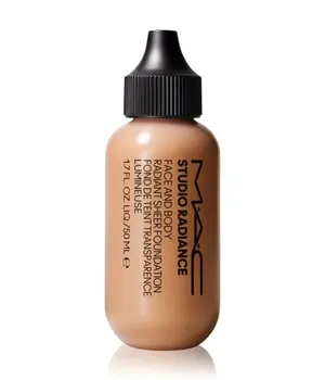 MAC Studio Radiance Face And Body Foundation 50 ml - Nw25 - Make-up für strahlende Haut, leicht und wasserfest, mit aufbaubarer Deckkraft und ganztägigem Komfort. Ideal für einen natürlichen Glow ohne Akne.