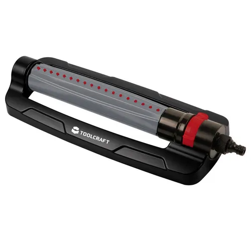 TOOLCRAFT 1561111 Viereckregner 418 m² - Bewässerungssystem für Flächen bis 418 m², mit 18 Gummidüsen für optimale Reinigung und Verstopfungsfreiheit, ideal für Gärten und Rasenflächen.