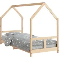 vidaXL Kinderbett 80x200 cm aus Massivholz Kiefer - Hochwertiges Kinderbett aus massivem Kiefernholz, ideal für Kinder ab 4 Jahren. Mit durchdachtem Design für einfaches Ein- und Aussteigen sowie Platz für Bettvorhänge für mehr Privatsphäre.