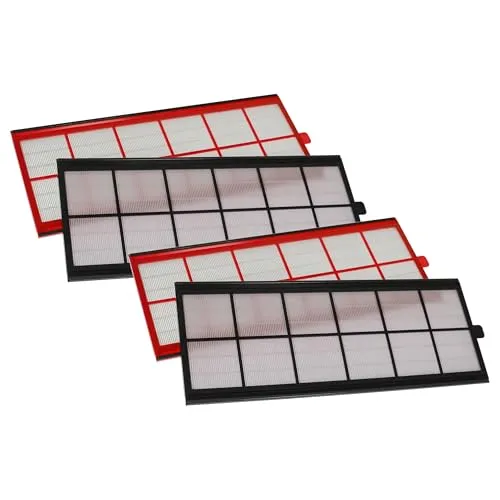 vhbw Filterset kompatibel mit Zehnder ComfoAir 300 Standard Lüftungsgerät - Luftfilter G4 / F7 (4 Stück), 50 x 17 x 1 cm, Weiß/Rot/Schwarz