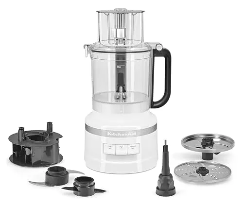 KitchenAid FOOD-PROCESSOR 3,1 L – CLASSIC 5KFP1318EWH - Universalküchenmaschine mit 3,1 L Kapazität, ideal für große Portionen. Leistungsstarker Motor und verstellbare Schneidscheibe für präzises Schneiden und vielseitige Zubereitung.