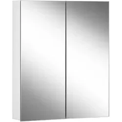 Schneider EASY Spiegelschrank, ohne Beleuchtung, 2 Türen, Bandung links u. rechts, 695x120x700mm, 177.070.00.02, Ausführung: ohne Steckdose