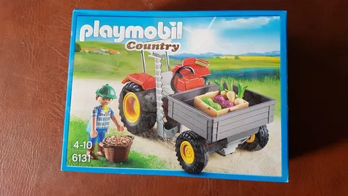 Playmobil 6131 Country Ladetraktor mit Mähbalken und Bauer Ernte Komplett