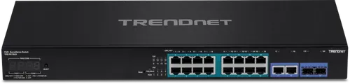 TRENDnet TPE 3018LS - Smart PoE+ Switch mit 10 Gigabit Ports - Netzwerk-Switch mit 8 x 10/100/1000 PoE+ Ports und 2 Kombi-Gigabit-SFP, ideal für Rackmontage, bietet 220 W PoE+ Leistung für flexible Netzwerklösungen.
