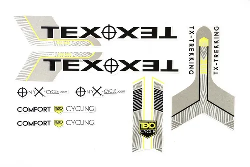 Non-Branded Fahrradrahmen Fahrrad DEKOR Satz Aufkleber Rahmen frame Decal Sticker TEXO grau