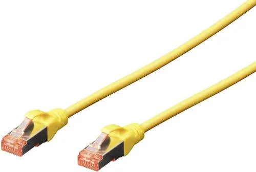 Digitus DK-1644-020/Y RJ45 Netzwerkkabel, Patchkabel CAT 6 S/FTP 2.00m Gelb Halogenfrei, verdrillte Paare, mit Rastnasenschutz