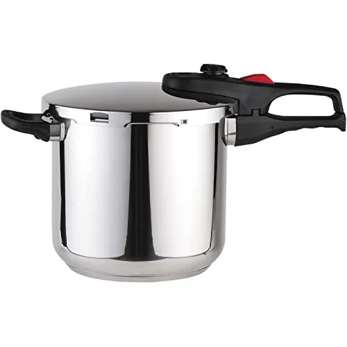 Magefesa Practika Plus – Schnellkochtopf 7.5L, Edelstahl 18/10, Drucksensor, Induktion, Energiesparend, Gesundes Kochen, Sicherer Verschluss