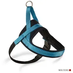 Wolters Hunde-Geschirr Soft & Safe Geschirr blau|schwarz Gr.6 | 75 cm - 90 cm