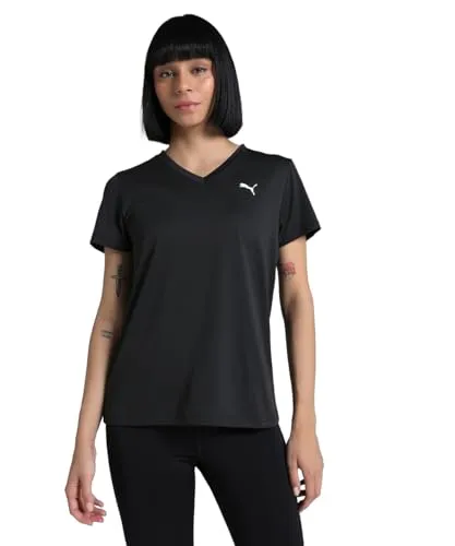 PUMA Unisex W TAD Essential Vneck Tee - Shirts, feuchtigkeitsregulierend, schnelltrocknend und atmungsaktiv für optimalen Tragekomfort.