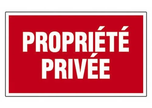 Schild Proprité Private – starr, 330 x 200 mm – 4160481