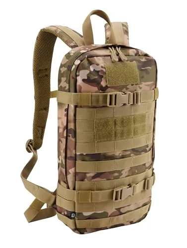 Brandit Cooper Day Rucksack, grün, Größe S 11-20l für Männer - Rucksack für Männer mit MOLLE-System, ideal für Outdoor-Aktivitäten und Alltag. Praktische 2 Klettflächen für Patches und verstellbarer Brustgurt.