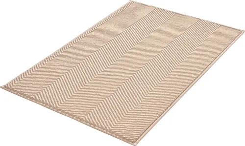 KLEINE WOLKE Badematte Zigzag 60x90 cm - Badvorleger mit Anti-Rutsch-Funktion, ideal für ein sicheres Badezimmer. Pflegeleicht und maschinenwaschbar, verleiht er Ihrem Bad einen modernen Look.
