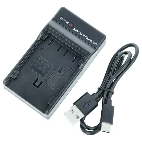 vhbw USB Ladegerät kompatibel mit JVC DVL100, DVL1020, DVL100EK, DVL100U, DVL100EG, DVL1020A Kamera Camcorder/Akku