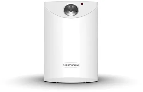 Thermoflow OT 10 Obertischspeicher - Warmwasserspeicher mit 10 l Volumen, ideal für die platzsparende Montage in Küche oder Bad. Erhitzt Wasser in nur 20 Minuten auf 65 °C und bietet automatischen Frostschutz.