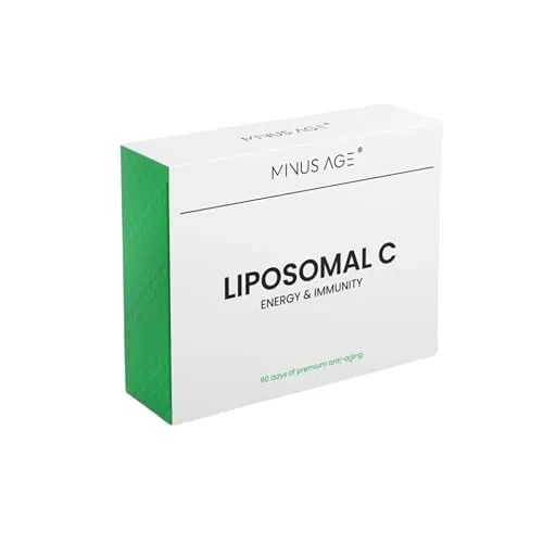 Minus Age Liposomales Vitamin C – 90 Kapseln – 420 mg Vitamin C liposomal hochdosiert – liposomal vitamin c zur Unterstützung des Immunsystems – Nahrungsergänzungsmittel ohne Zusätze – 90-Tage-Vorrat