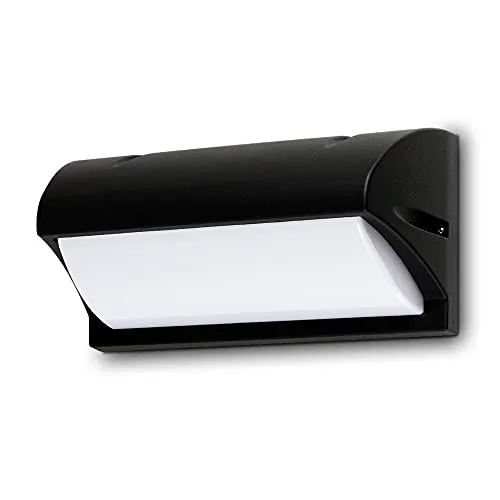 Kwazar Luminaire LED Außenlampe CEMEZ Wandleuchte E27 IP44 schwarz - Moderne Wandleuchte für den Außenbereich, IP44 geschützt gegen Staub und Spritzwasser, ideal für Fassadenbeleuchtung von Häusern und Büros.