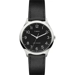 Timex Easy Reader Essential Herren Quarzuhr TW2U22300 - Schwarz - Die Timex Easy Reader TW2U22300 ist eine stilvolle Armbanduhr für Männer. Mit schwarzem Zifferblatt und Indiglo-Hintergrundbeleuchtung ist sie ideal für den Alltag. Das robuste Design und die Wasserdichtigkeit bis 50 m machen sie zum zuverlässigen Begleiter.