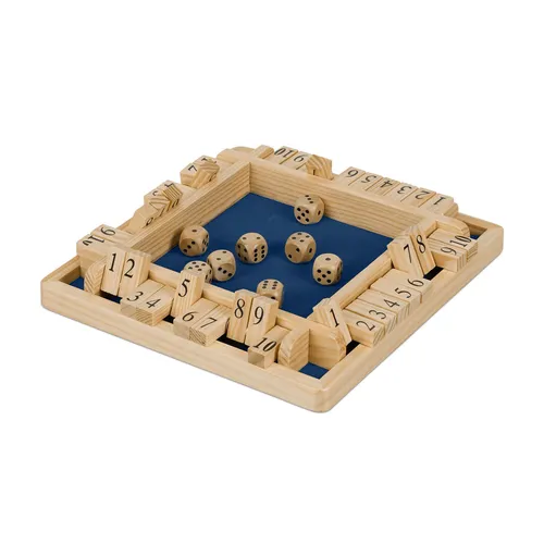 Shut the box spiel Klappbrettspiel Holz Würfelspiel 390 g Shut The Box 10 Würfel