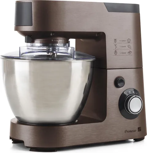 G21 Küchenmaschine G21 Promesso Braun - Vollmetall-Küchenmaschine mit 1.500 W Leistung, ideal für alle Koch- und Backaufgaben. Mit Planetenrührsystem und umfangreichem Zubehör für kreative Küchenabenteuer.
