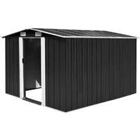 vidaXL Gerätehaus 257x298x178cm - Robuster Metall Geräteschuppen, ideal für die Aufbewahrung von Gartengeräten und wetterfest