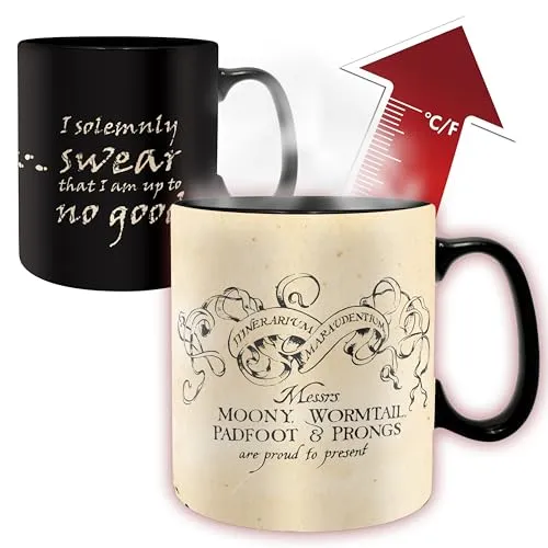 ABYSTYLE - HARRY POTTER - Mug Heat Change - 460 ml Marauder map - gift