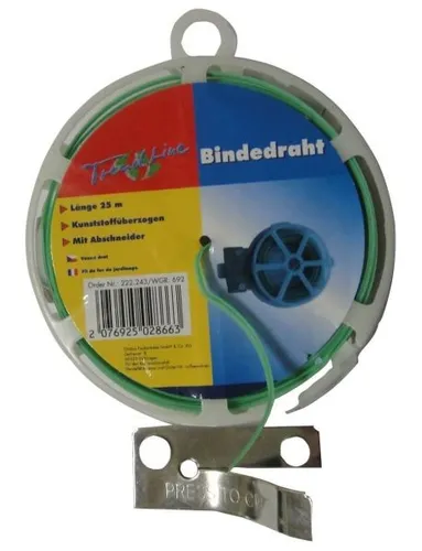 TrendLine Bindedraht Ø 0,9 mm Wickeldraht 25 m Basteldraht Pflanzendraht Stahl