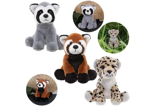 Sarcia.eu Kuscheltier Charlie Bears Cuddle Cubs, 3er Set Waschbär, Panda, Leopard - Entdecken Sie die süßen Kuscheltiere aus der Cuddle Cubs Serie von Charlie Bears! Jedes Tier ist 13 cm groß, aus weichem Plüsch gefertigt und ideal für Kinder und Sammler. Perfekt als Geschenk für unvergessliche Kuschelstunden.
