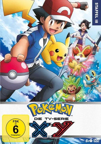Pokémon - Die TV-Serie: XY - Staffel 18 (6 DVDs) - Erleben Sie die Abenteuer von Ash und Pikachu in der 18. Staffel, jetzt als Komplettbox auf 6 DVDs - perfekt für Fans und Sammler!