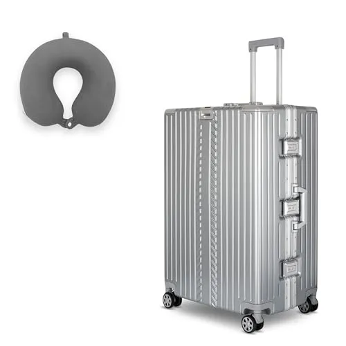 WINLIFE Trolley Hartschalen-Koffer mit Alu-Rahmen - Koffer in M, L, XL, stoßfest und kratzfest, mit 4 leichten 360°-Doppelrollen für müheloses Reisen und TSA-Zahlenschloss für zusätzliche Sicherheit.