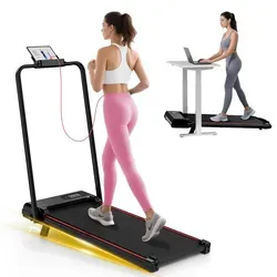 Klappbares Laufbänder – 3-in-1-Laufband mit 7 % Steigung – Walking Pad 1–8 km/h einstellbar – Lauffläche 38,5 x 90 cm