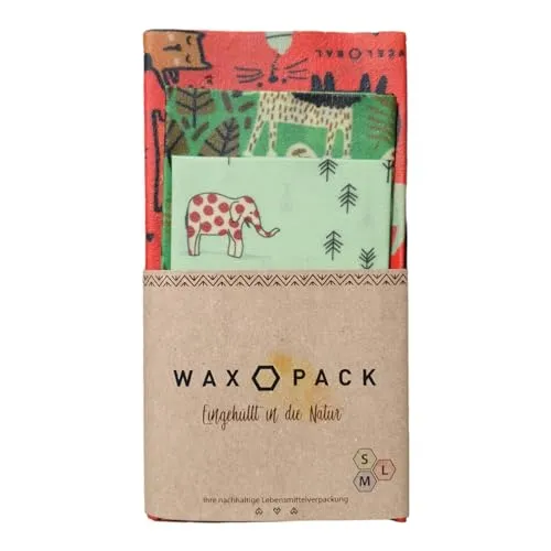 OGF® WAXOPACK SET S+M+L Bienenwachstücher Natürlicher Lebensmittelschutz für kinder Der perfekte natürliche Lunchbox-Begleiter