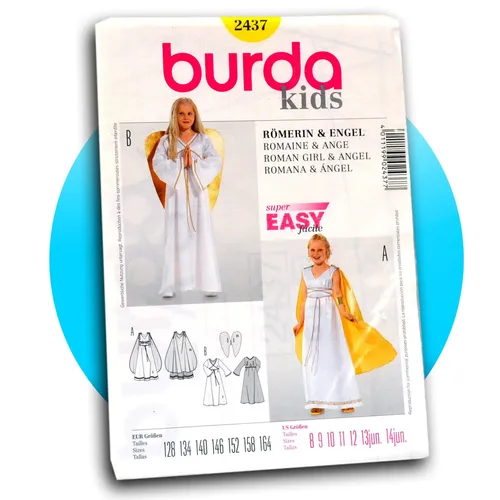 Burda Schnittmuster Römerin & Engel Faschingskostüm Papierschnitt 2437