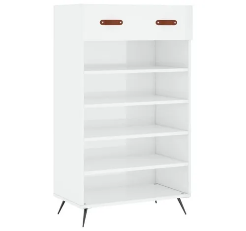 vidaXL Schuhschrank Hochglanz-Weiß 60x35x105 cm von vidaXL