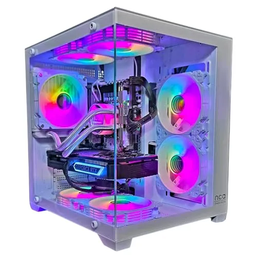 Gaming PC White | Intel i9 5GHz | GeForce RTX 5070 | 32GB RAM 1TB SSD | RGB Lüfter mit Controller | Wasserkühlung | Windows 11 | WLAN 5