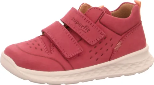 Superfit 1-000363-5520 Breeze Mädchen Lauflernschuh Pink, Rot, Gr. 22 - Halbschuhe für Mädchen mit herausnehmbarem Wechselfußbett und rutschfester Gummisohle, ideal für die ersten Schritte und ein angenehmes Fußklima.