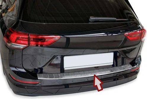 RECAMBO Ladekantenschutz für VW GOLF 8 VARIANT - Abdeckblenden für perfekten Schutz und exklusive Optik. Hergestellt aus hochwertigem V2A Edelstahl, bietet dieser Ladekantenschutz eine 100% passgenaue Montage und schützt vor Kratzern und Witterungseinflüssen.