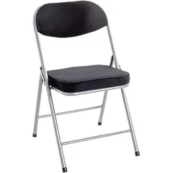 Klappsessel Schwarz aus Aluminium und Textil, klappbar