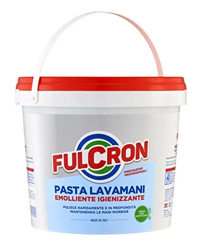 FULCRON 8208 Pasta Lavamani 5 l, Pasta Lavamani Igienizzante und geschmeidig, ideal für Lo Sporco schwierig, Uso Industriale, Bianco