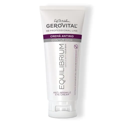 Gerovital H3 Equilibrium Anti-Falten-Augencreme, 100 ml, professionelle Formel für Falten, Augenringe, Feuchtigkeitsspender, für alle Hauttypen