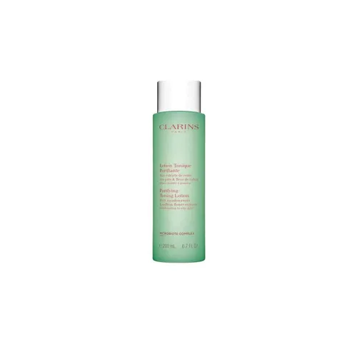 CLARINS Lotion Tonique Purifiante 200 ml - Gesichtsreinigung für Mischhaut und ölige Haut, mit nachfüllbarem Flakon. Enthält Wirkstoffe zur Talgregulierung und bewahrt das Gleichgewicht der Hautmikrobiota.