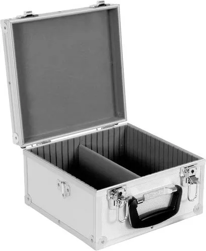 Perel CD Koffer für 40 CDs/DVDs aus Aluminium