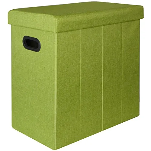 DuneDesign Faltbarer Wäschekorb 70L - Praktische Wäschetruhe mit Deckel - Wäschekörbe aus strapazierfähigem Polyester in Leinen-Optik, mit 70L Volumen und integrierten Tragegriffen. Ideal für die einfache Aufbewahrung und den schnellen Transport von Wäsche.