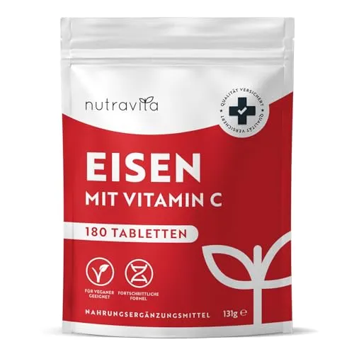 Eisentabletten mit 40 mg Eisen + Vitamin C (80mg)