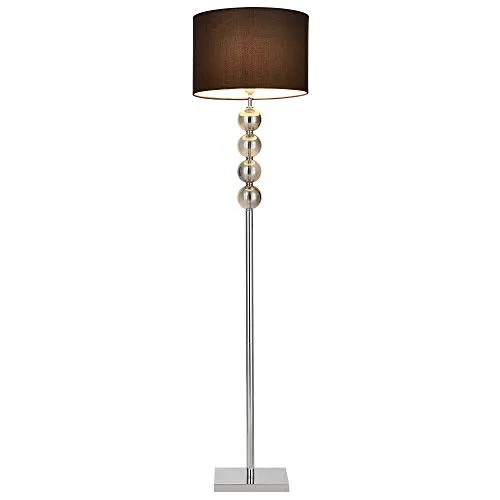 lux.pro Stehleuchte Spheridem - Elegante Fußbodenlampe mit Chromfuß - Moderne Standleuchte für stilvolle Wohnzimmergestaltung, 155cm hoch mit exklusivem Kugeldekor aus Kunstkristall, ideal für gemütliche Abende.